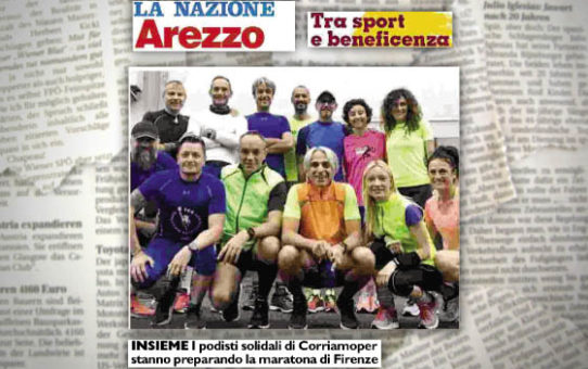 Insieme i podisti solidali di Corriamoper stanno preparando la maratona di Firenze