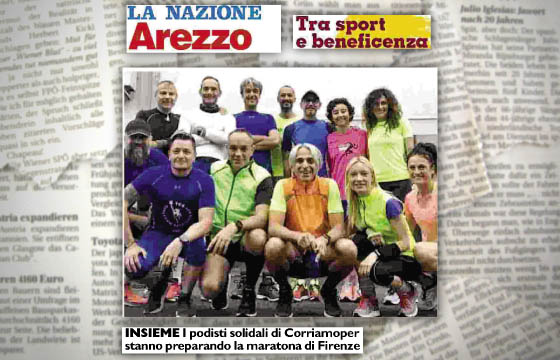 Insieme i podisti solidali di Corriamoper stanno preparando la maratona di Firenze